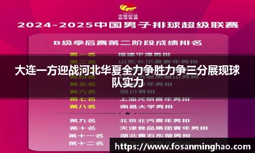 大连一方迎战河北华夏全力争胜力争三分展现球队实力